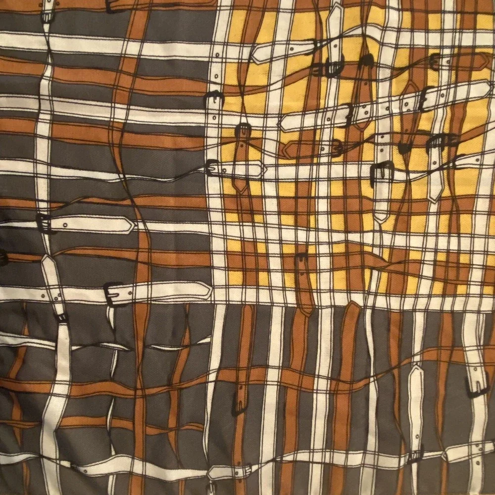 Nordstrom Collection Eighteen Scarf Square Western Equestrian Buckle Print Women